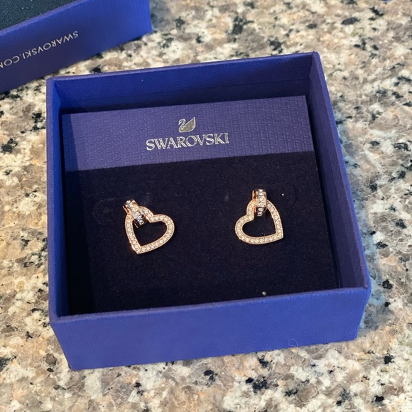 Swarovski Heart Earrings - Picture 2 of 3